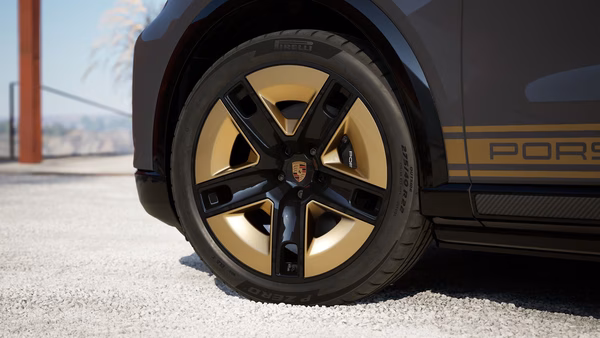 Porsche Gold Wheel Detail